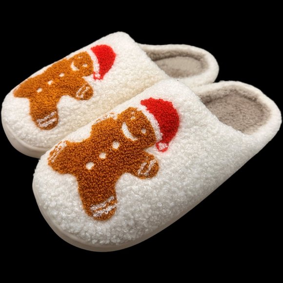 Gingerbread Man Slippers - Picture 2 of 4